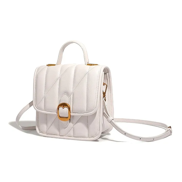 Vigno Synthetic Leather One Shoulder Crossbody Double Shoulder Handbag Regular Women's Black/Brown/Ecru-9