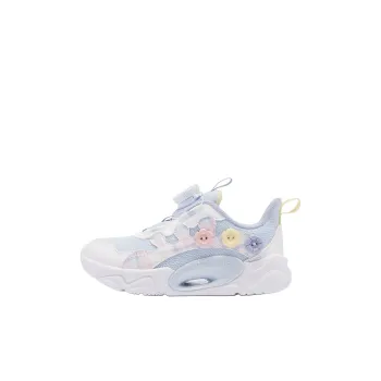 QIAODAN Anti Slip Wear Resistant Low Top Kids Lifestyle Shoes Jordan White/Dream Blue Children Aged 3 7 Years Old