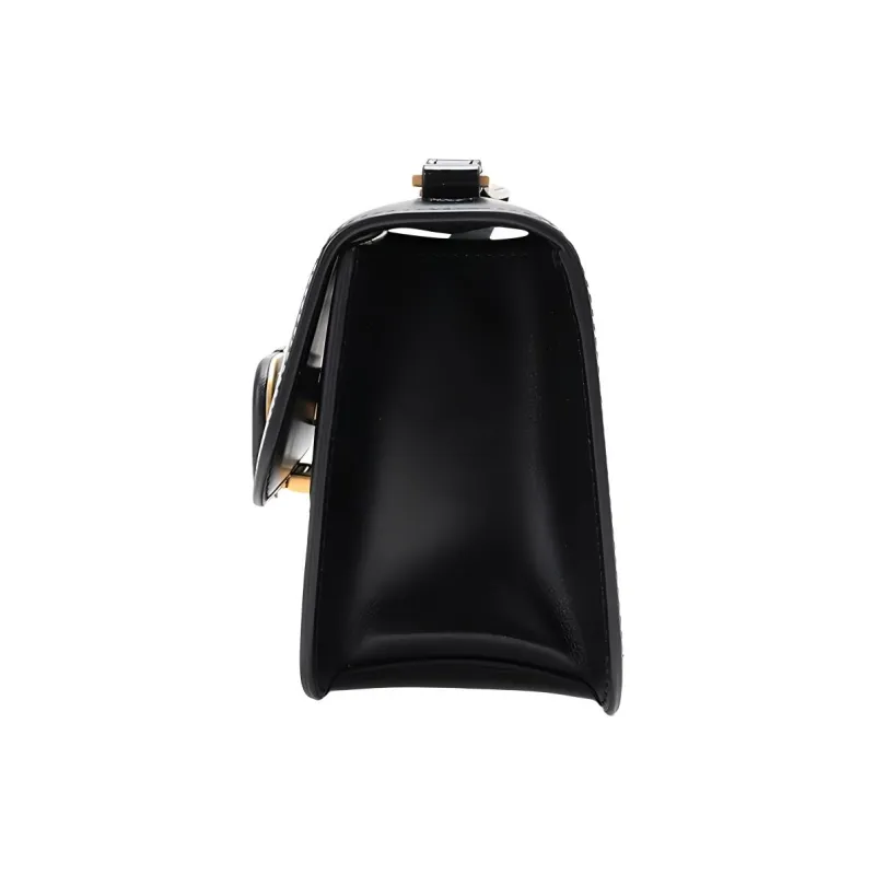 Valentino Leather Shoulder Bag Women's Black-2
