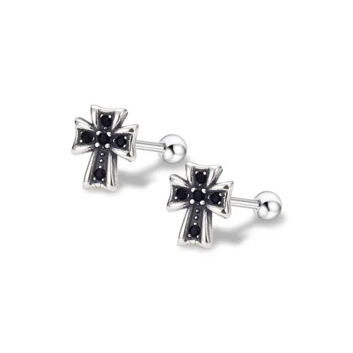 ETAHLOVE S925 Silver Stud Earrings Unisex Bestie Boyfriend And Girlfriend Birthday Surprise Anniversary Commemoration