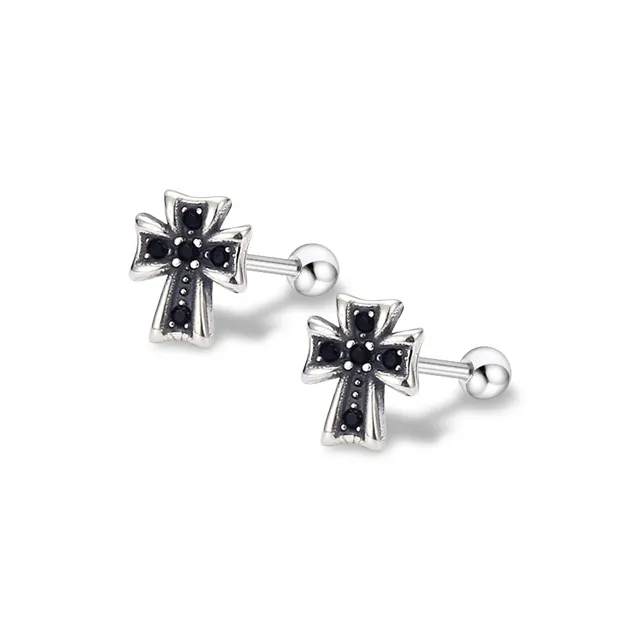 ETAHLOVE S925 Silver Stud Earrings Unisex Bestie Boyfriend And Girlfriend Birthday Surprise Anniversary Commemoration-0