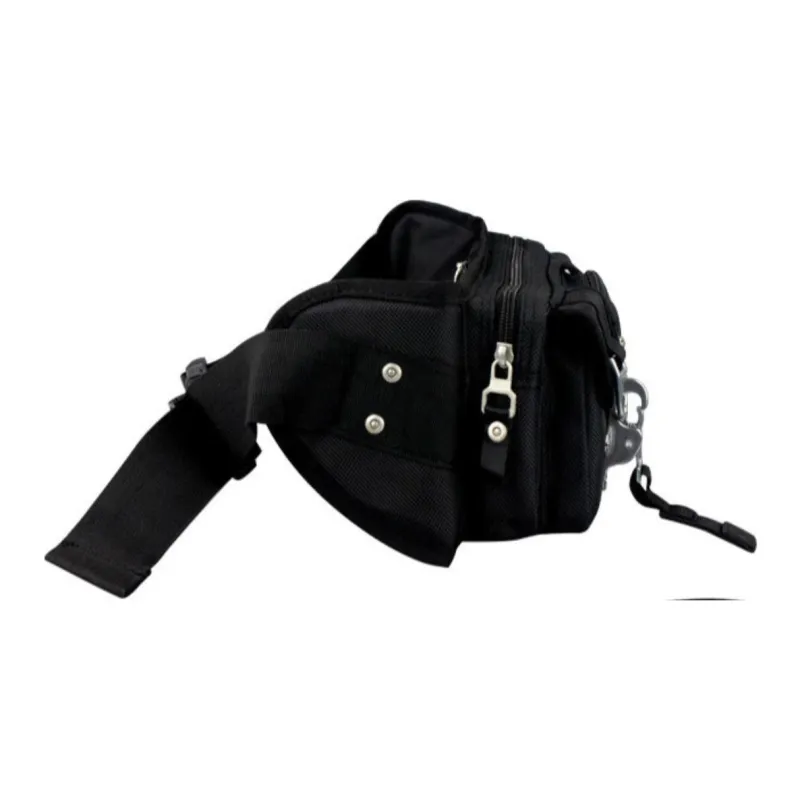 MingLu Oxford Crossbody Bag Shoulder Bag Sling Bag Fanny Pack Large Size Unisex Black/Dark Gray/Blue-1
