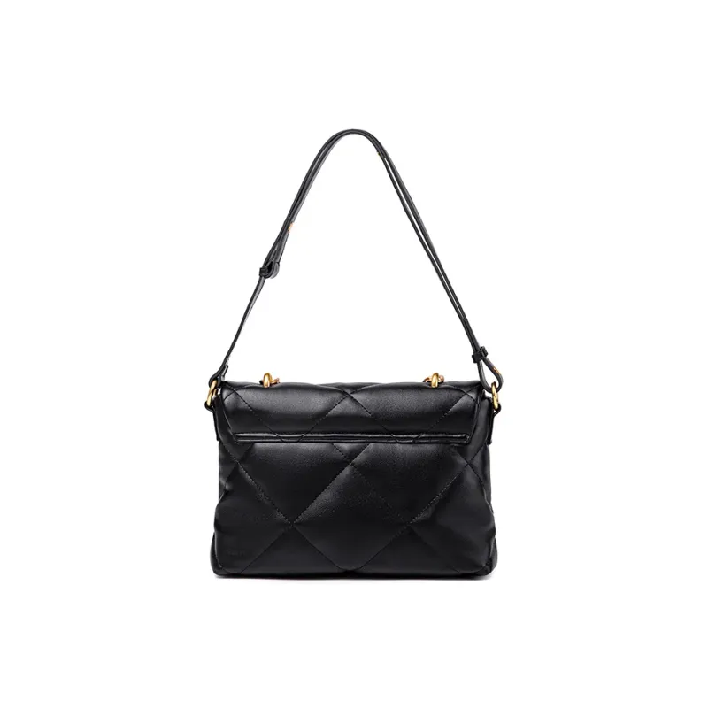 Vigno Synthetic Leather One Shoulder Crossbody Small Square Bag Regular Women's Black-4
