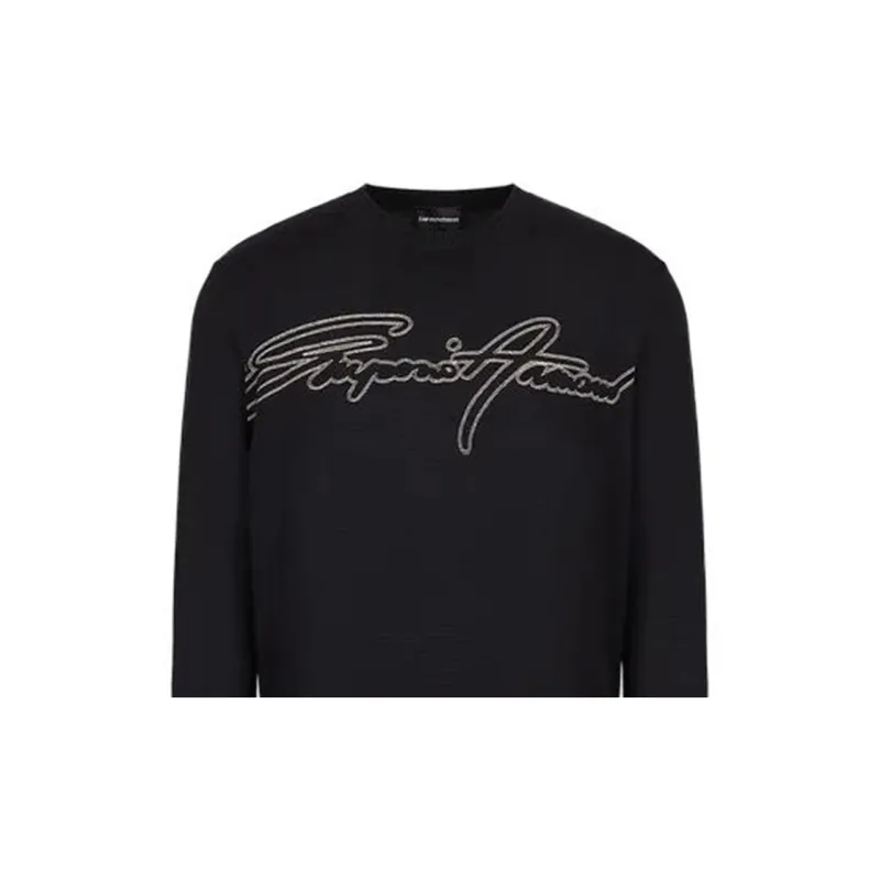 EMPORIO ARMANI SS23 Sweater Men's Navy Blue-5