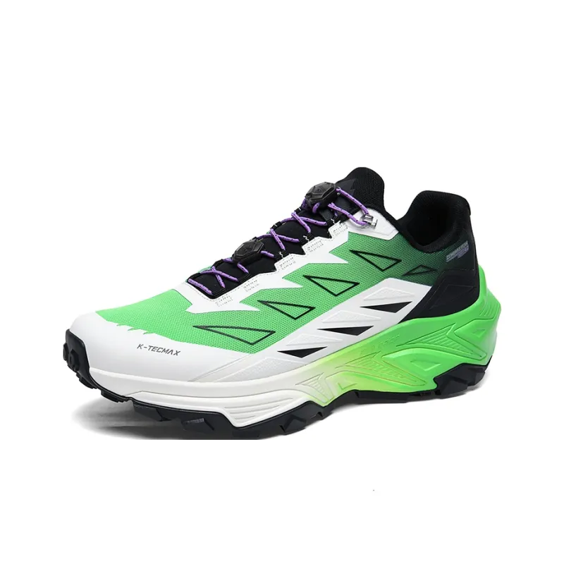 GLUNA Non-slip Wear-resistant Shock Absorption Low-Top Trail Running Running Shoes Unisex Bright Aloe Green-2