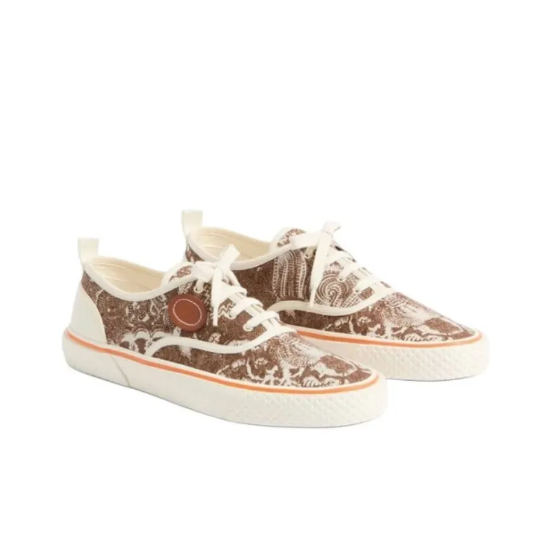Valentino Nojoke Low Top Canvas Shoes Men's Brown-2