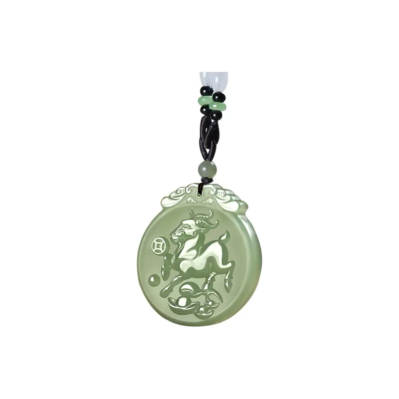 KUNYUYAO Hetian Jade Pendants Pale Greenish White Jade Unisex-51