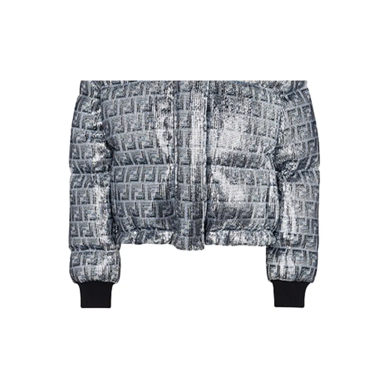 FENDI Down Jackets Women's Silver-3