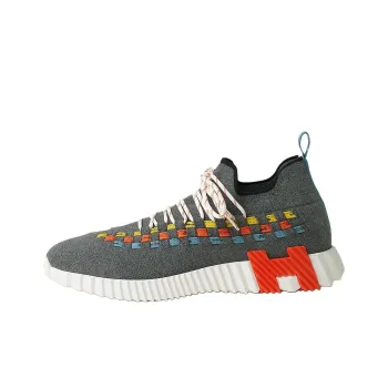HERMES Fle Low-Top Casual Shoes Men's Gray