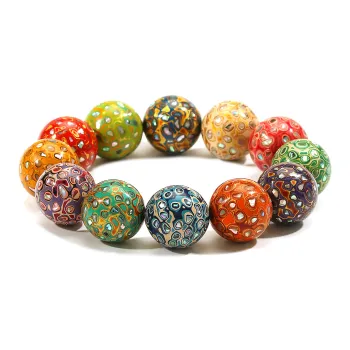 LIBALU Lacquer Wooden Bracelets Unisex