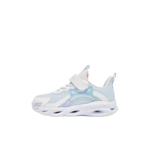 QIAODAN Anti Slip Wear Resistant Low Top Kids' Running Shoes Tulle Blue / Jordan White Children Aged 3 7 Years Old