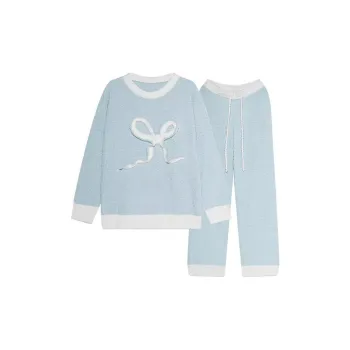 WANANNI Pajama Set Women's Cream Blue