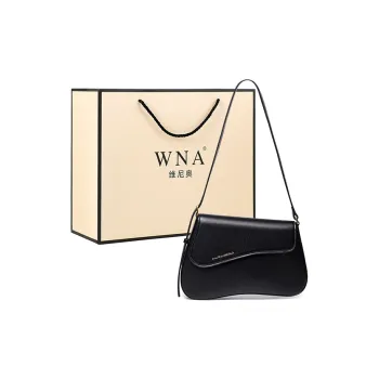 Vigno Synthetic Leather One Shoulder Baguette Bag Regular Women's Black/Dark Brown/Khaki