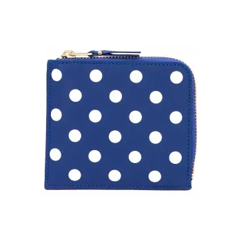 CDG Cow Leather Wallet Regular Women's Blue
