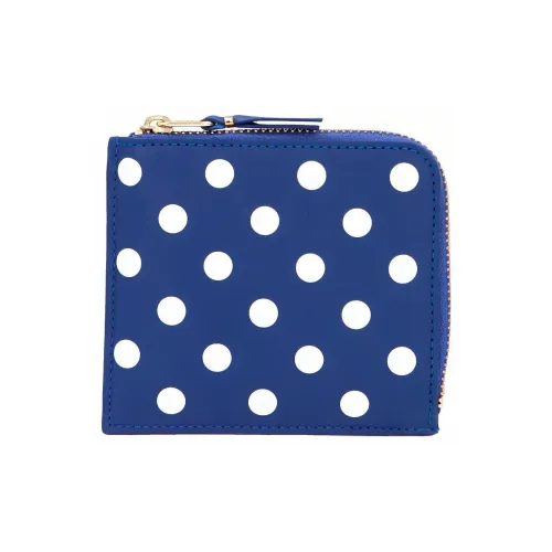 CDG Cow Leather Wallet Regular Women's Blue