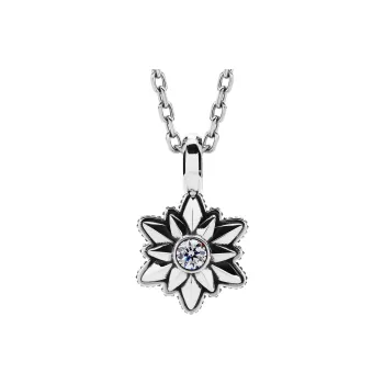 ROCK&RIDE 925 Sterling Silver With White Zircon Inlaid Charm/Pendant Unisex