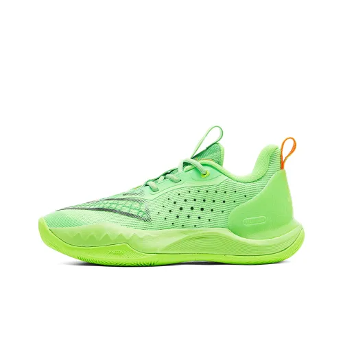 PEAK State Pole Basketball Shoes Unisex Low Top Electric Green