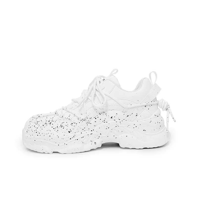 OUGLEMEN Wear Resistant Height Increasing Low Top Chunky Sneakers Unisex-6