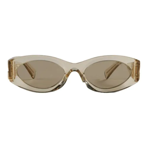 MIU MIU Acetate Oval Sunglasses Women's Brown