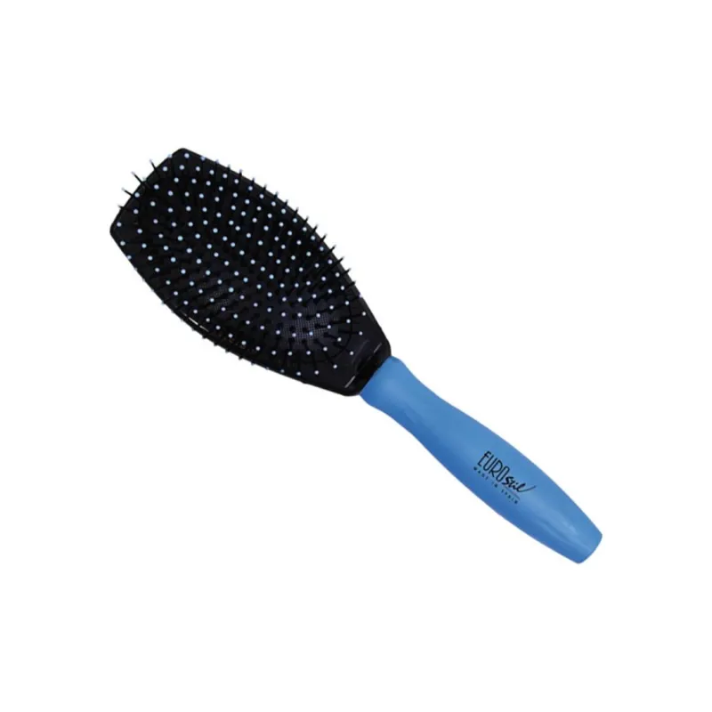 EUROSTIL Blue Controller Pneumatic Comb Shiny Frizz Control Trumpets-0