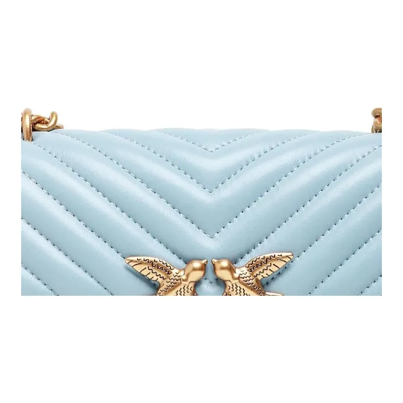 PINKO Love One Chevron Quilted Mini Crossbody Bag-4