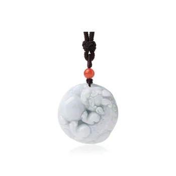 With The Heart Of The Jade Glutinous Jade Necklaces Unisex