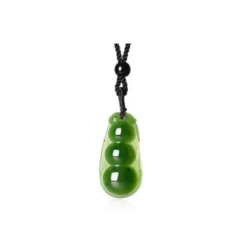 Cuiya Golden Building Hetian Jade Necklaces Jasper Women's