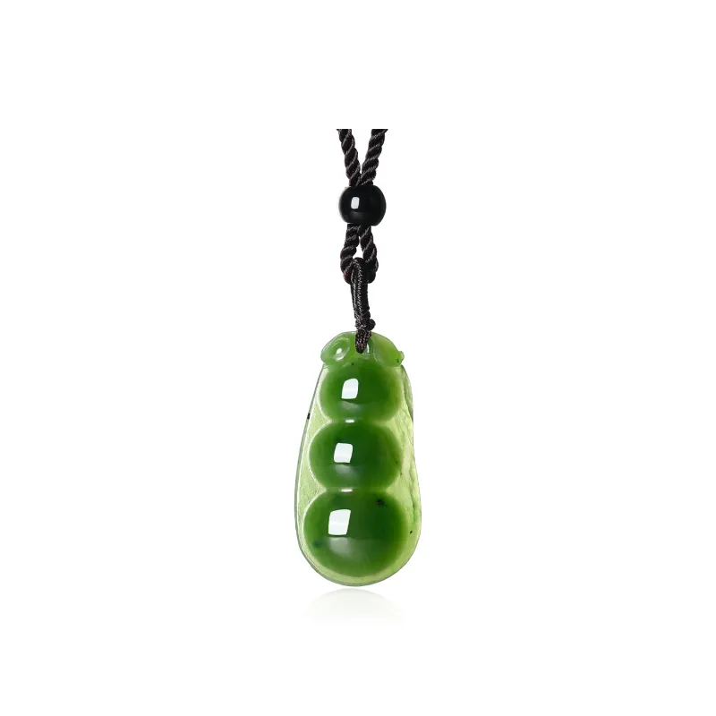 Cuiya Golden Building Hetian Jade Necklaces Jasper Women's-0