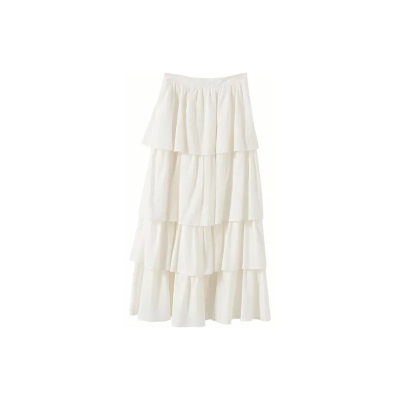 YUMOMO STAR Casual Long Skirts Women's Fairy White-1