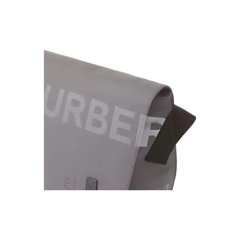 Burberry Horseferry Coated Canvas Messenger Bag Shoulder Bag Crossbody Bag Men's Pastel Pink Gray-4