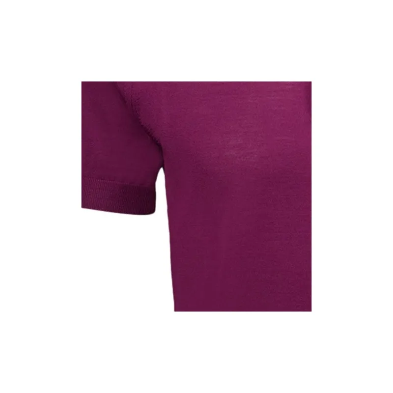 FENDI Logo embossed Wool Polo Shirt-3