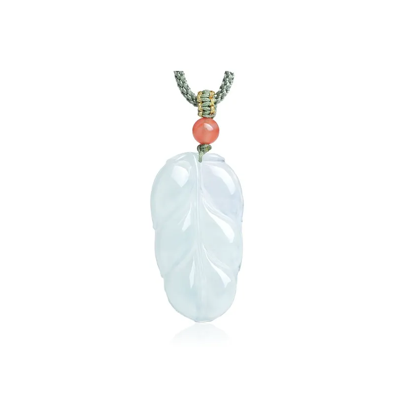 With The Heart Of The Jade Ice Glutinous Jadeite Necklaces Unisex-0