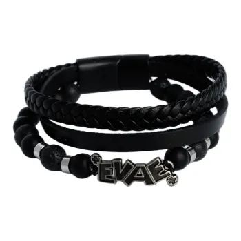 *EVAE+MOB Volcanic Stone Beads Multi Layer Unique Design Individual Bracelet Unisex