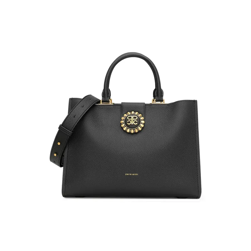 PIERRE CARDIN Top Grain Cow Leather Mommy Bag Crossbody Handbag Women's Multicolor-6