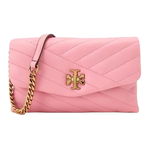 TORY BURCH Kira Natural Leather Chain Bag, Crossbody Bag, Shoulder Bag Mini Women's Pink
