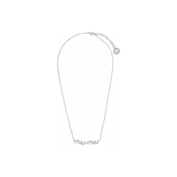 MIU MIU Metal Necklaces Women's Silver