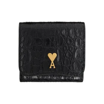 AMIPARIS Cow Leather Wallet Men's Black