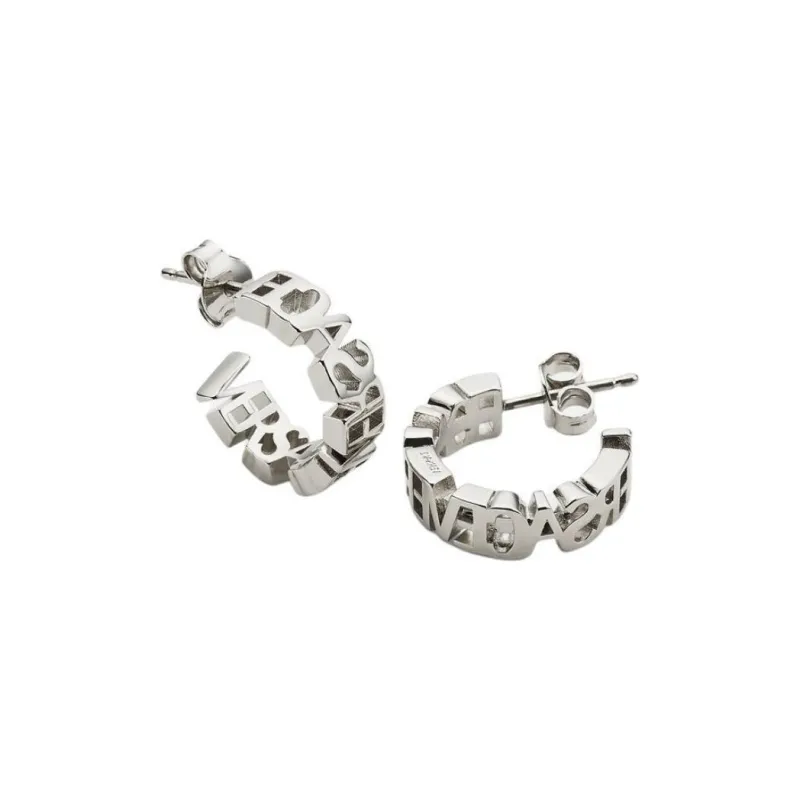 VERSACE Logo Lettering Earrings-2