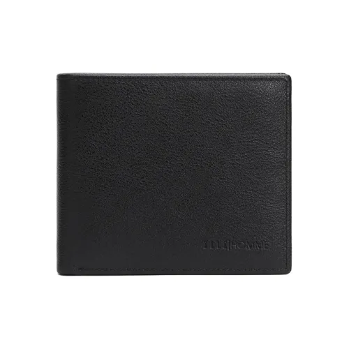 ELLE HOMME Cow Head Leather Wallets Regular Men's Black
