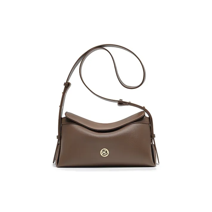 PIERPOLO Cow Leather Crossbody Bag Women's Black/Brown-4
