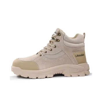 Blue Gull Shield Wear Resistant Support Impact Resistant High Top Outdoor Shoes Men's Light Brown