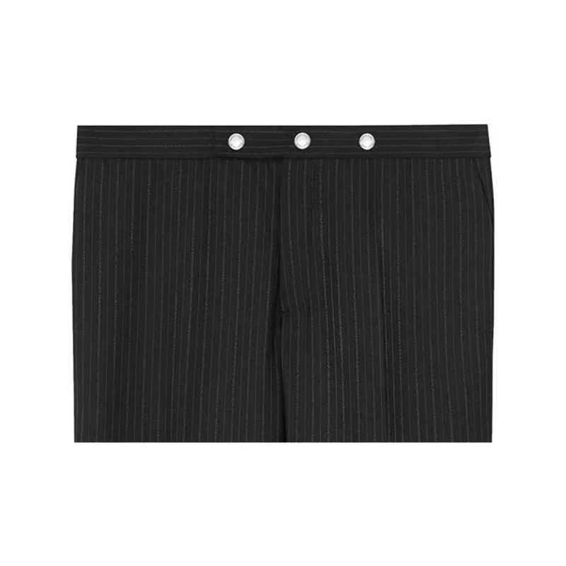 Burberry Pinstriped Wool Trousers-4