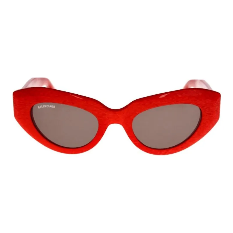 Balenciaga Acetate Cat Eye Sunglasses Women's Red-1
