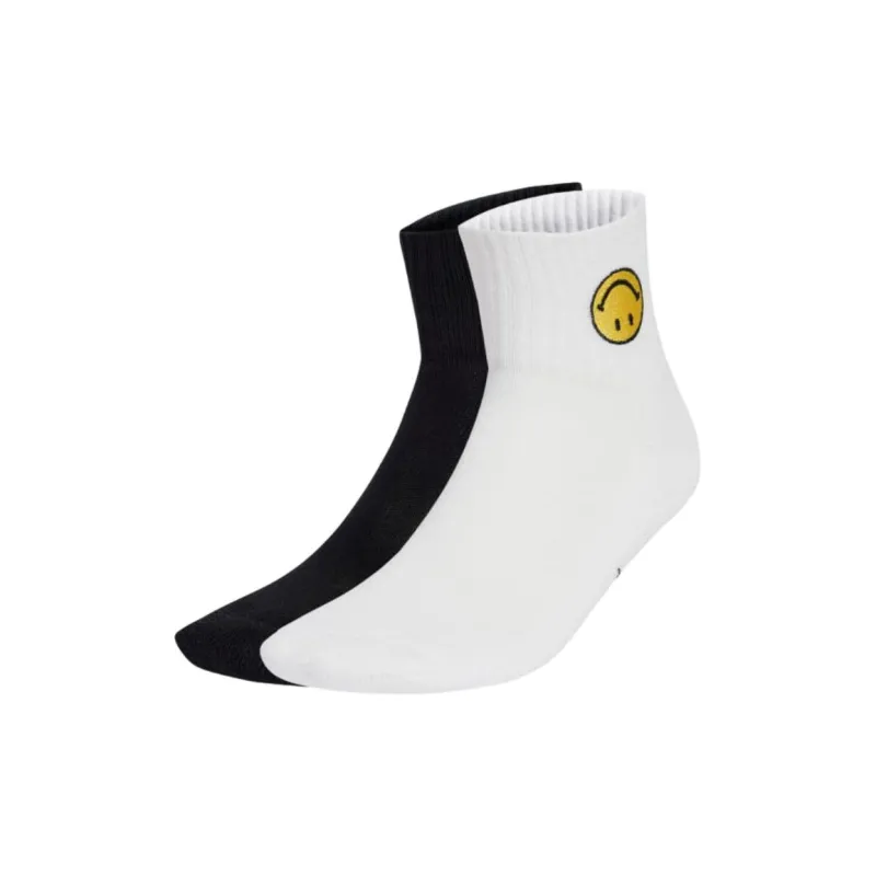 Adidas Originals X Smiley Mid Ankle Socks 2 Pairs-0