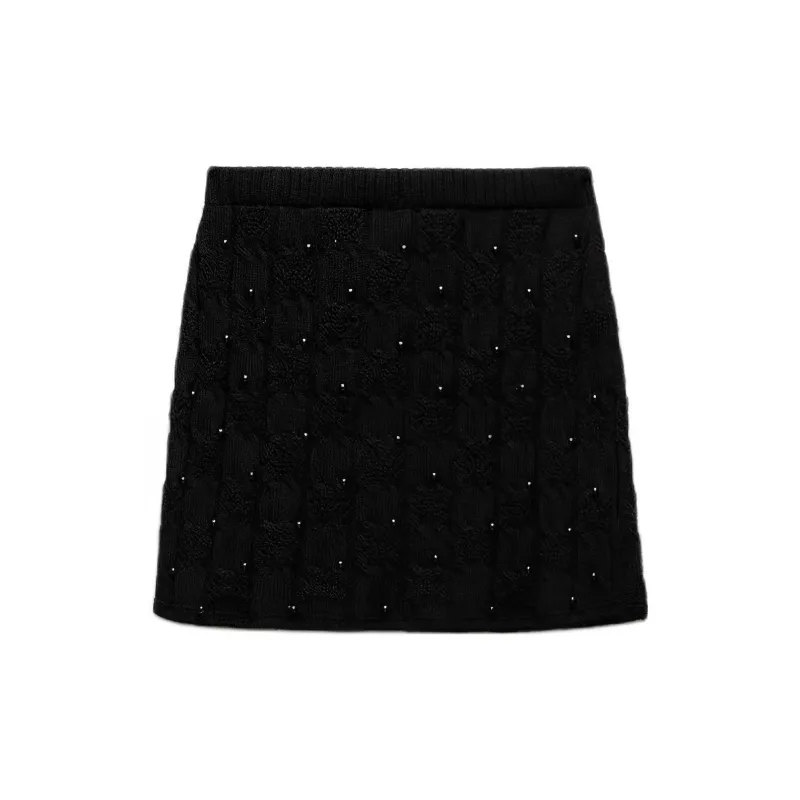 ZARA Casual Short Skirts Women's Black-1