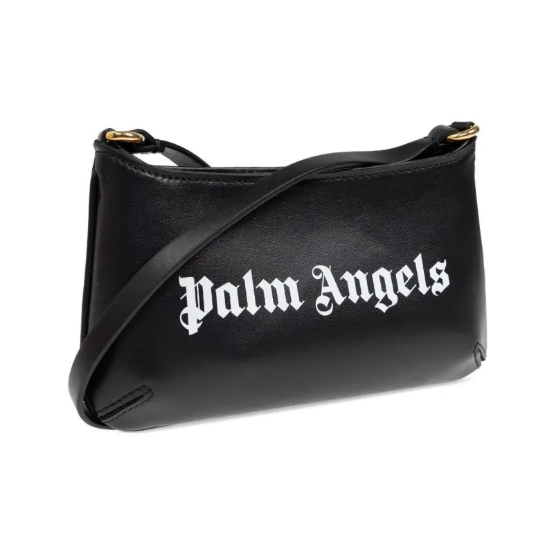 PALM ANGELS Logo Printed Zipped Shoulder Bag-1