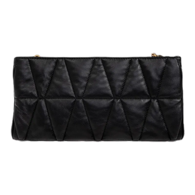 VERSACE VERSACE Leather Crossbody Bag Shoulder Bag Large Size Women's Black-2