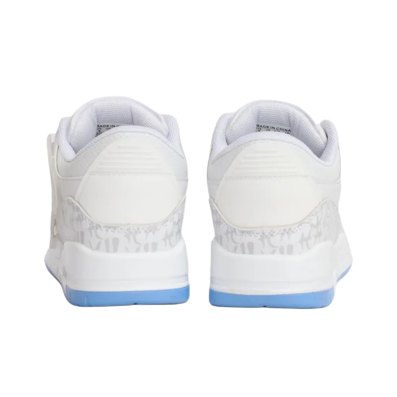 PAIN OR PLEASURE Kids' Skateboarding Shoes White Gray Moon Teenagers-3