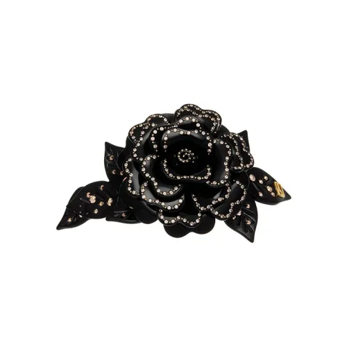ALEXANDRE DE PARIS Black Rose Semi-Circle Hair Hair Accessories Headwear Women's