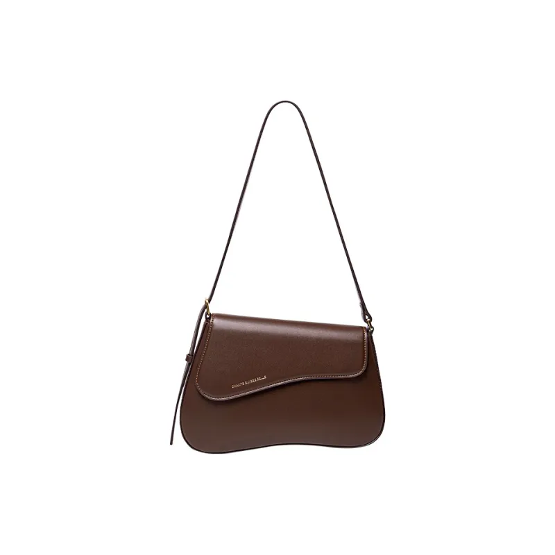 Vigno Synthetic Leather One Shoulder Baguette Bag Regular Women's Black/Dark Brown/Khaki-4